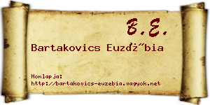Bartakovics Euzébia névjegykártya
